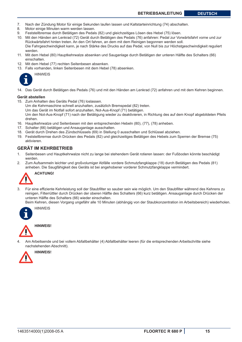 Nilfisk-ALTO R 680 P User Manual | Page 17 / 132