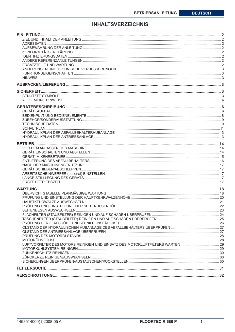 Nilfisk-ALTO R 680 P User Manual | Page 3 / 132