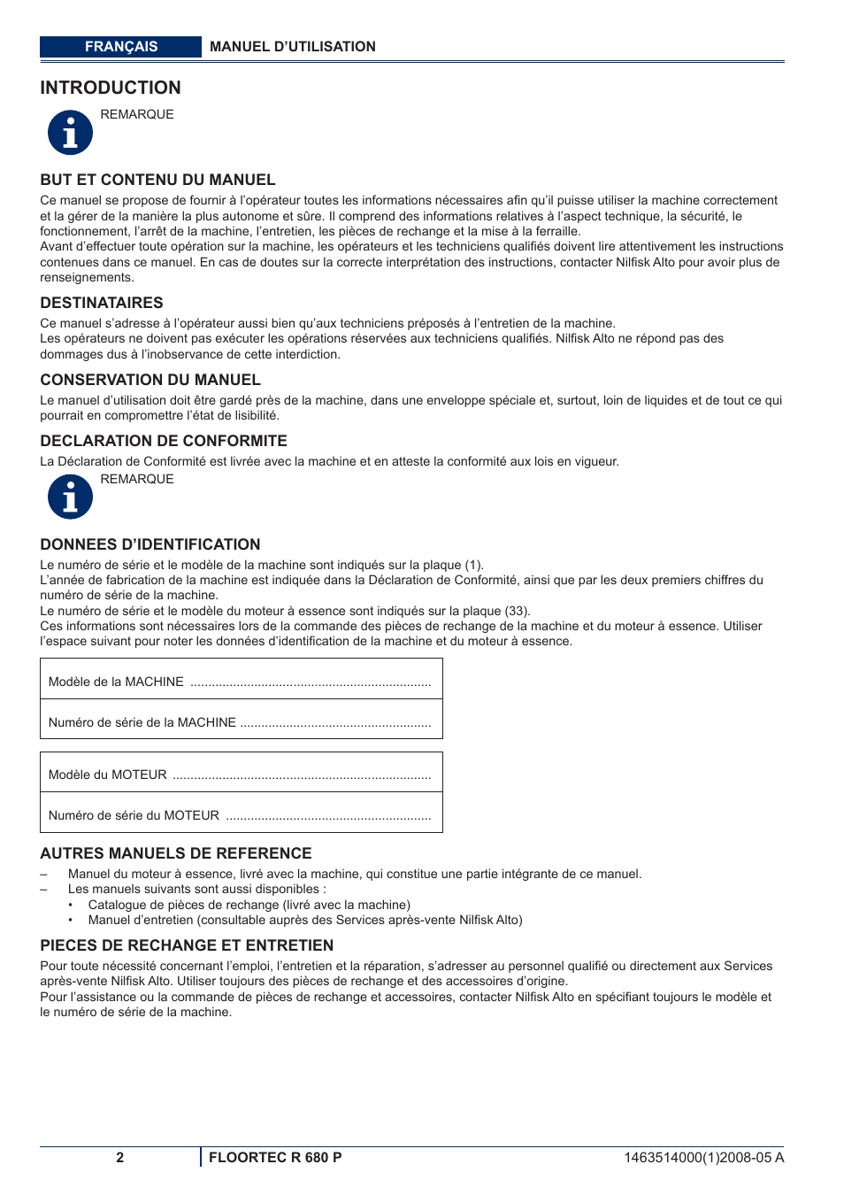 Introduction | Nilfisk-ALTO R 680 P User Manual | Page 36 / 132