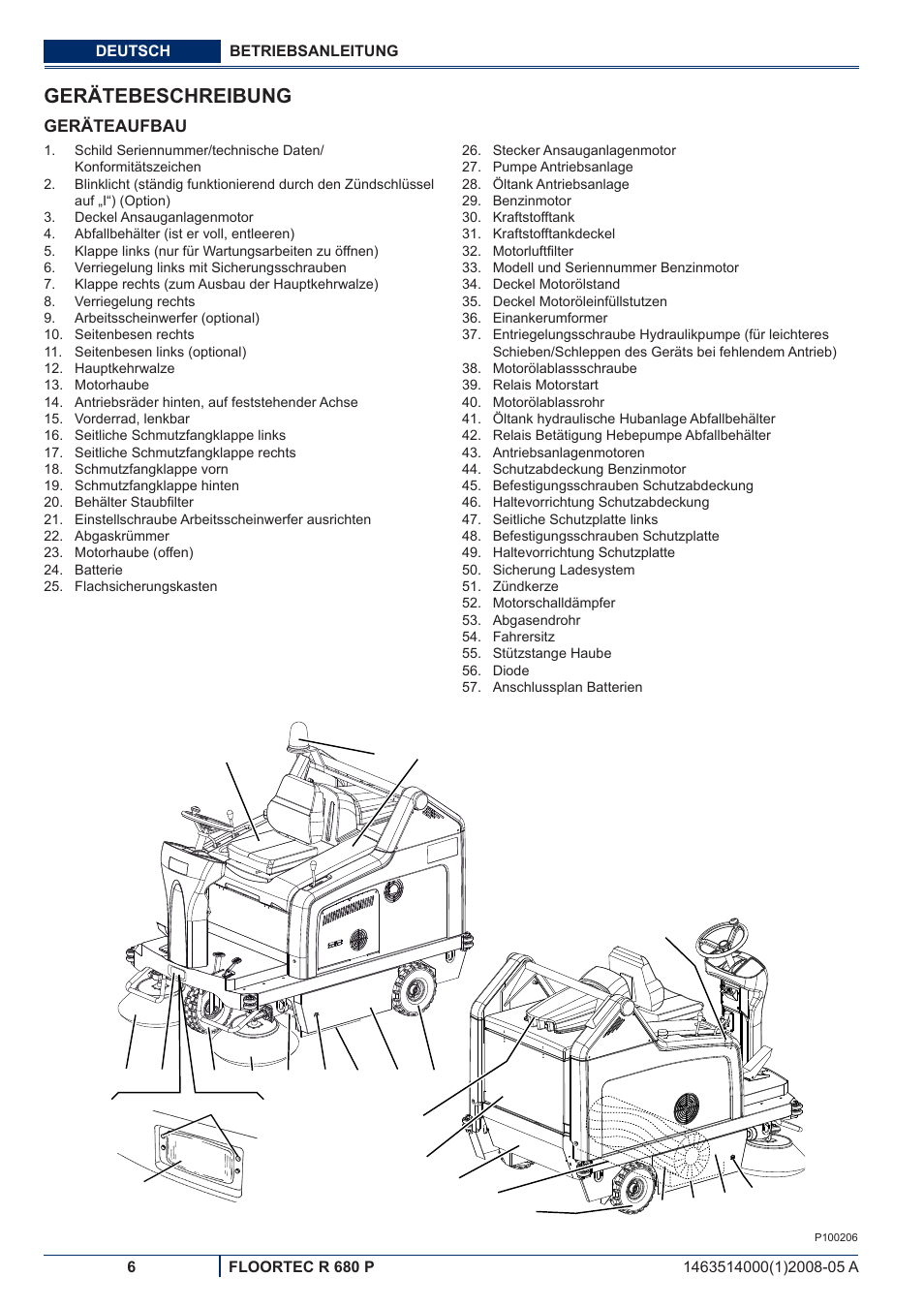 Gerätebeschreibung | Nilfisk-ALTO R 680 P User Manual | Page 8 / 132