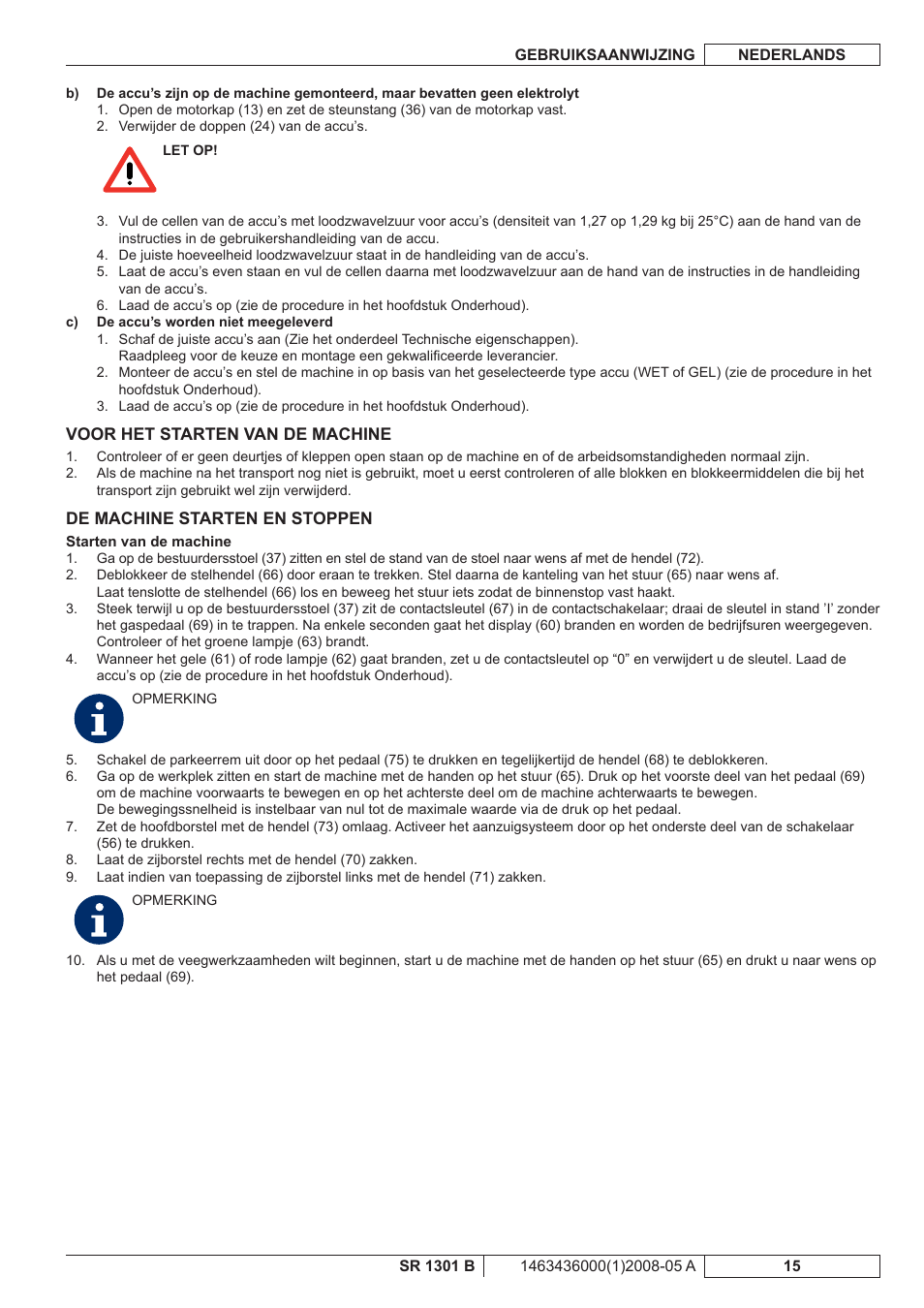 Nilfisk-ALTO SR 1301 B User Manual | Page 107 / 124