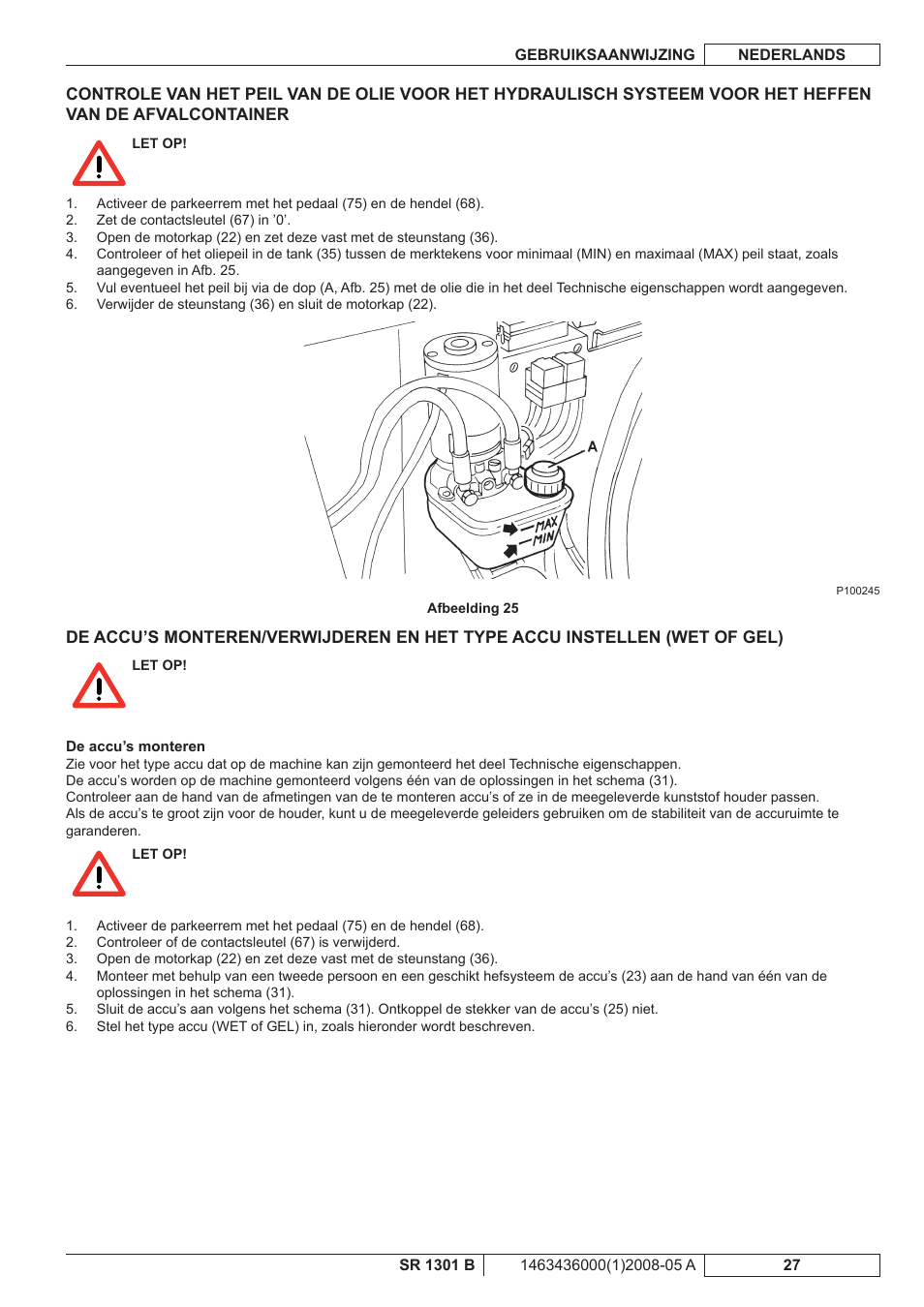 Nilfisk-ALTO SR 1301 B User Manual | Page 119 / 124