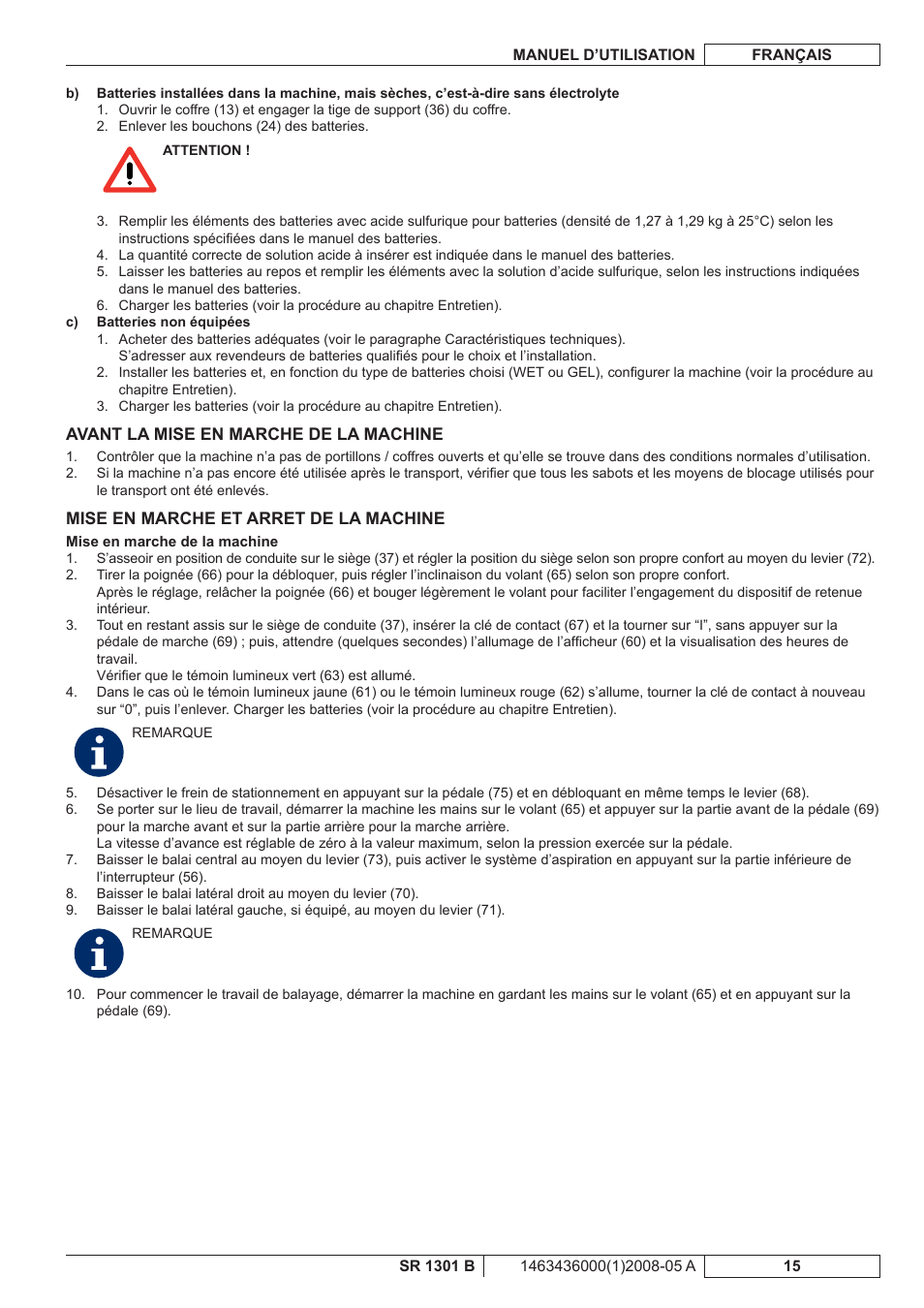 Nilfisk-ALTO SR 1301 B User Manual | Page 47 / 124