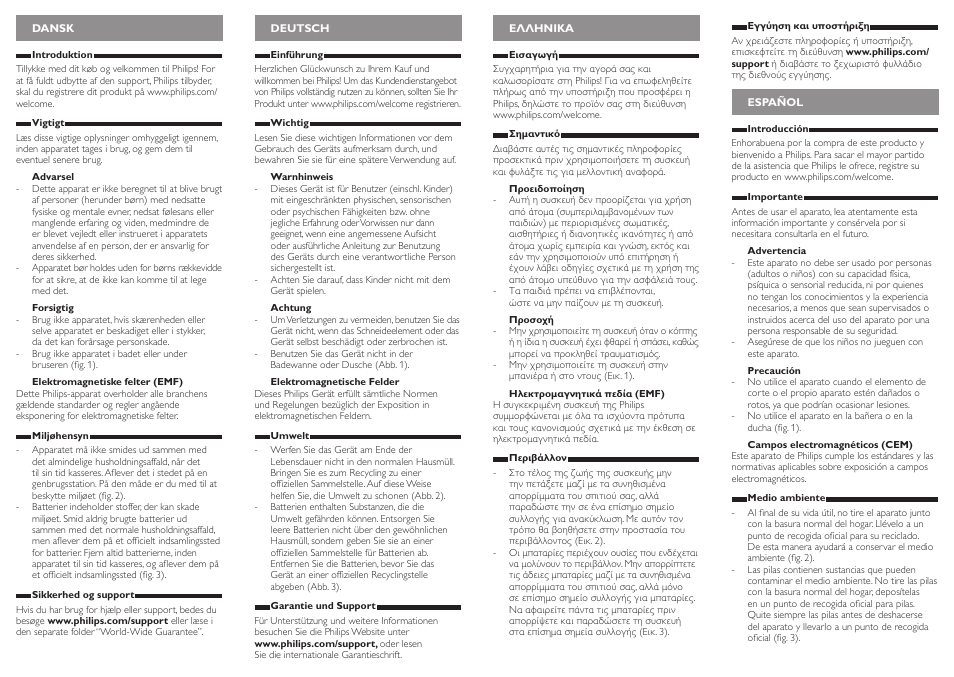 Philips Korrekturtrimmer User Manual | Page 2 / 4