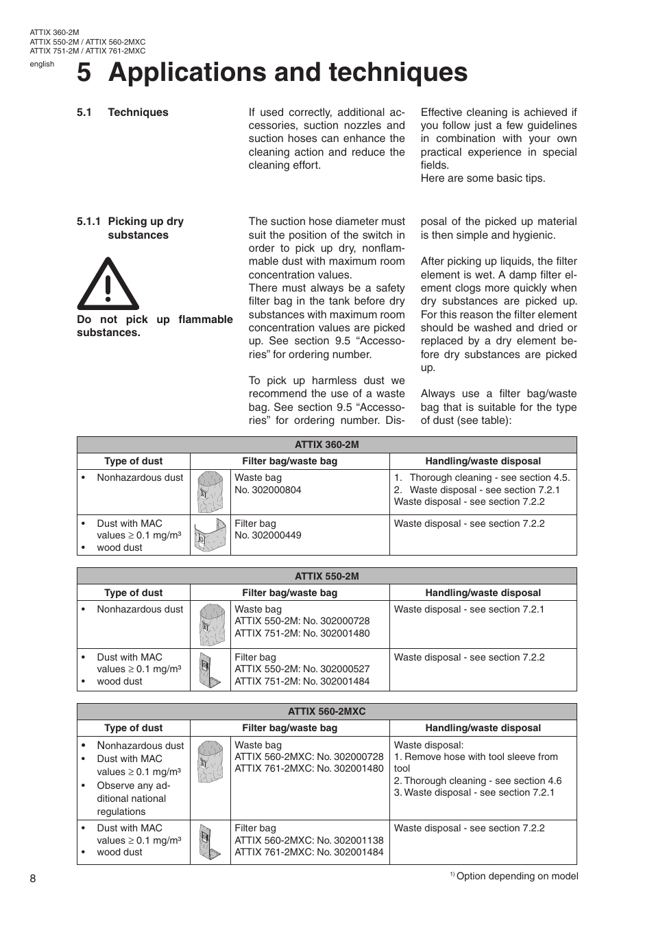 5 applications and techniques | Nilfisk-ALTO ATTIX 550-2M User Manual | Page 10 / 18