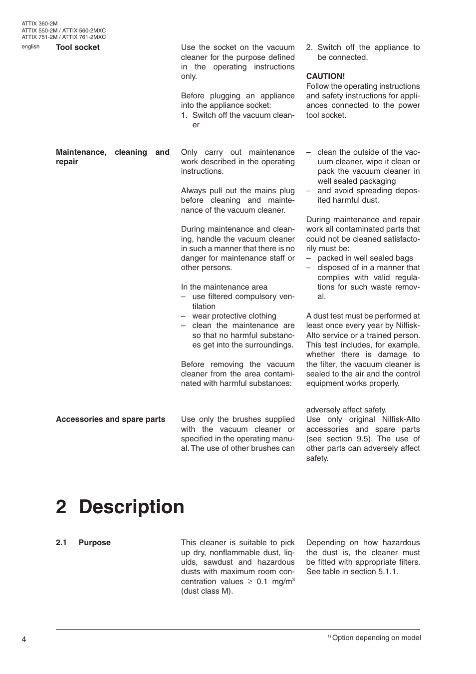 2 description | Nilfisk-ALTO ATTIX 550-2M User Manual | Page 6 / 18