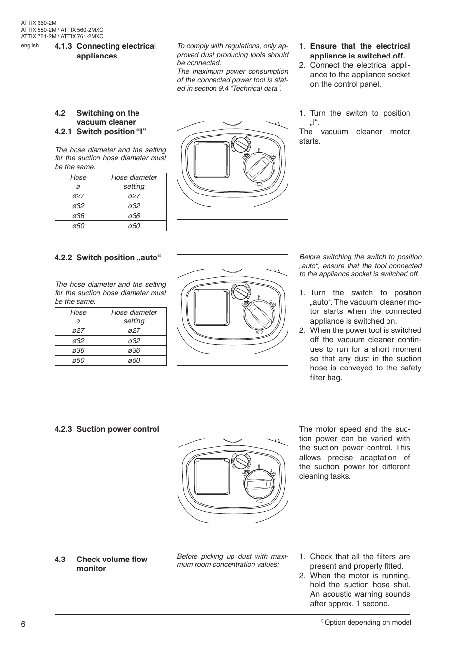 3 check volume flow monitor | Nilfisk-ALTO ATTIX 550-2M User Manual | Page 8 / 18