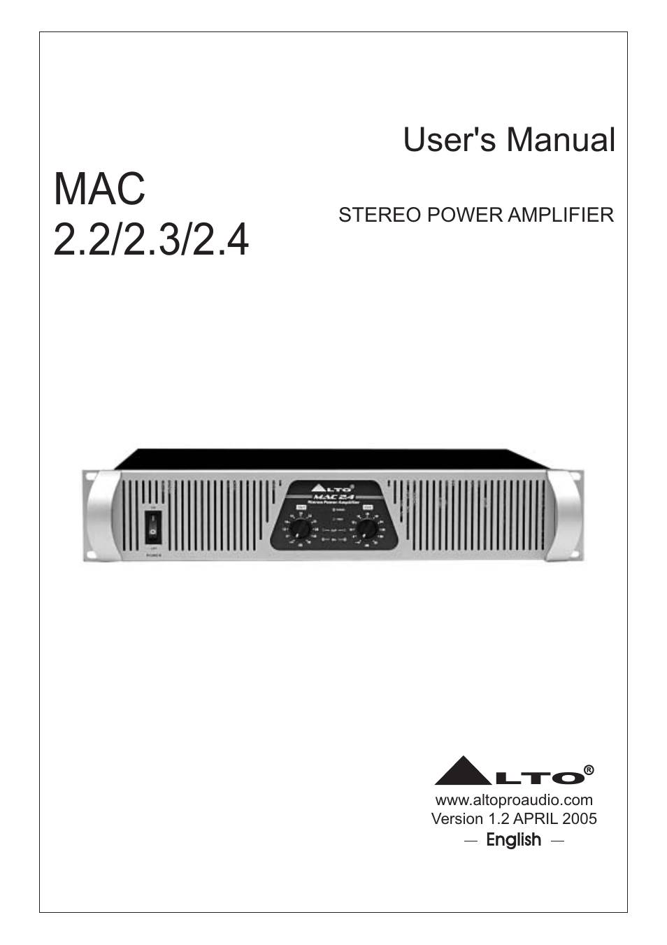 Nilfisk-ALTO MAC 2.3 User Manual | 14 pages
