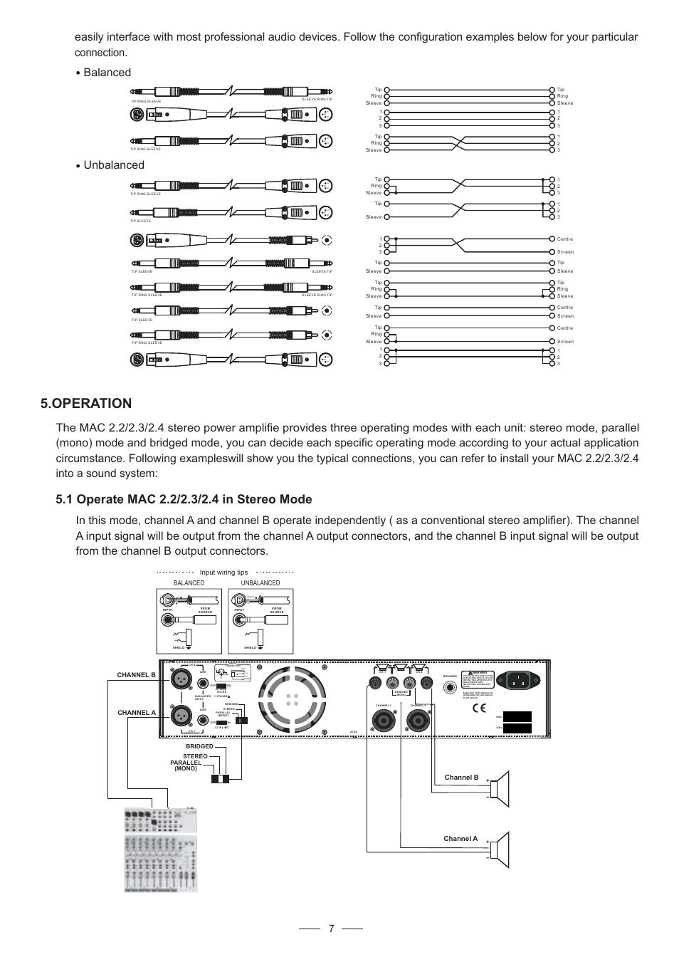 Operation, Unbalanced balanced | Nilfisk-ALTO MAC 2.3 User Manual | Page 8 / 14