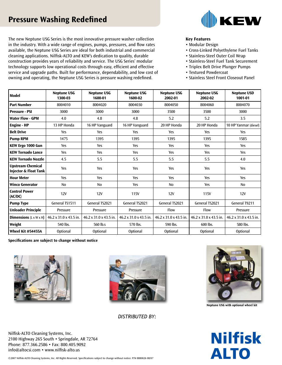 Pressure washing redefined | Nilfisk-ALTO Neptune USG Series User Manual | Page 2 / 2