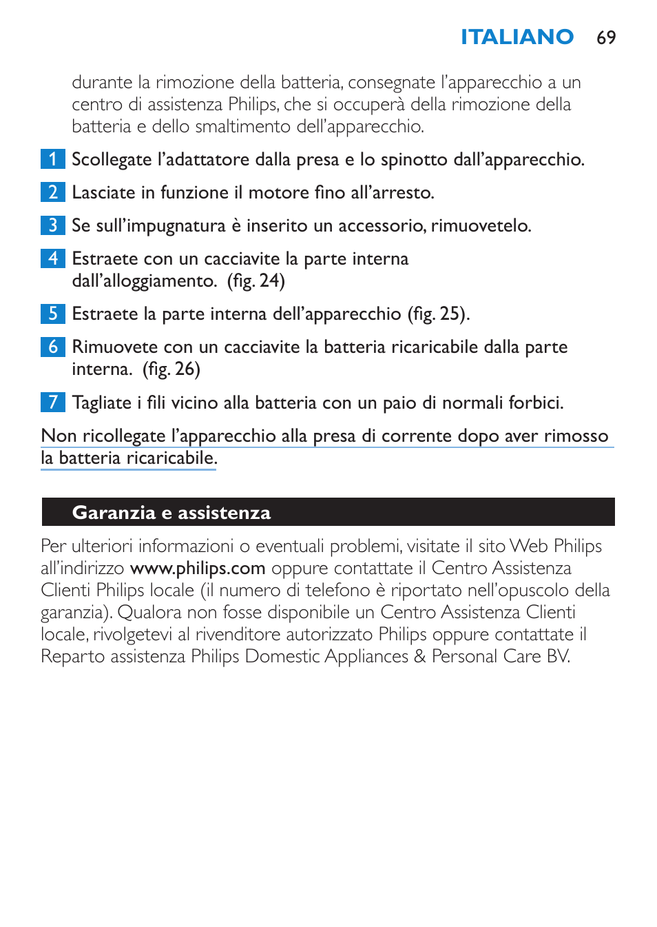 Garanzia e assistenza | Philips Body Perfect Bikini-Trimmer User Manual | Page 69 / 104