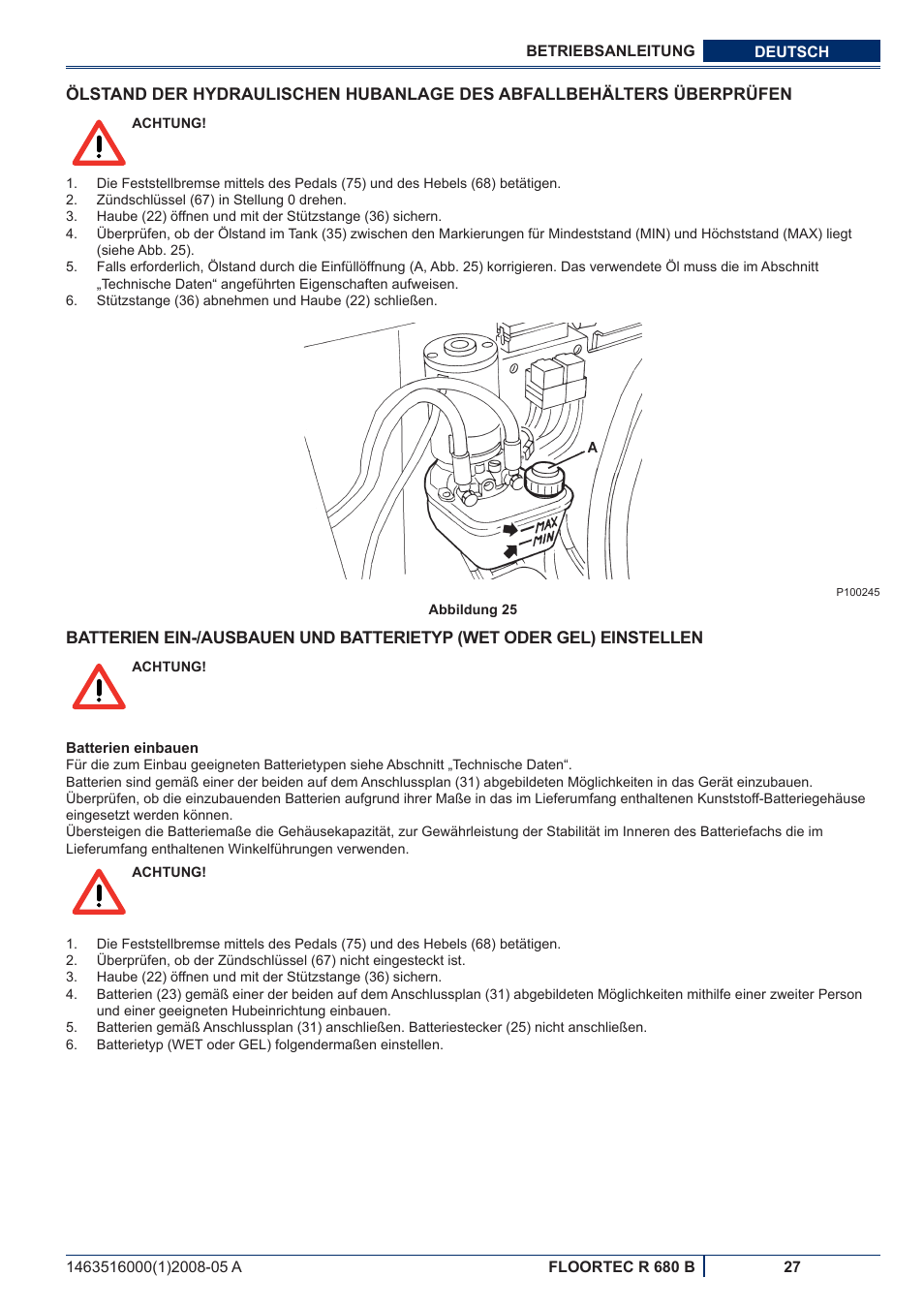 Nilfisk-ALTO R 680 B User Manual | Page 29 / 124