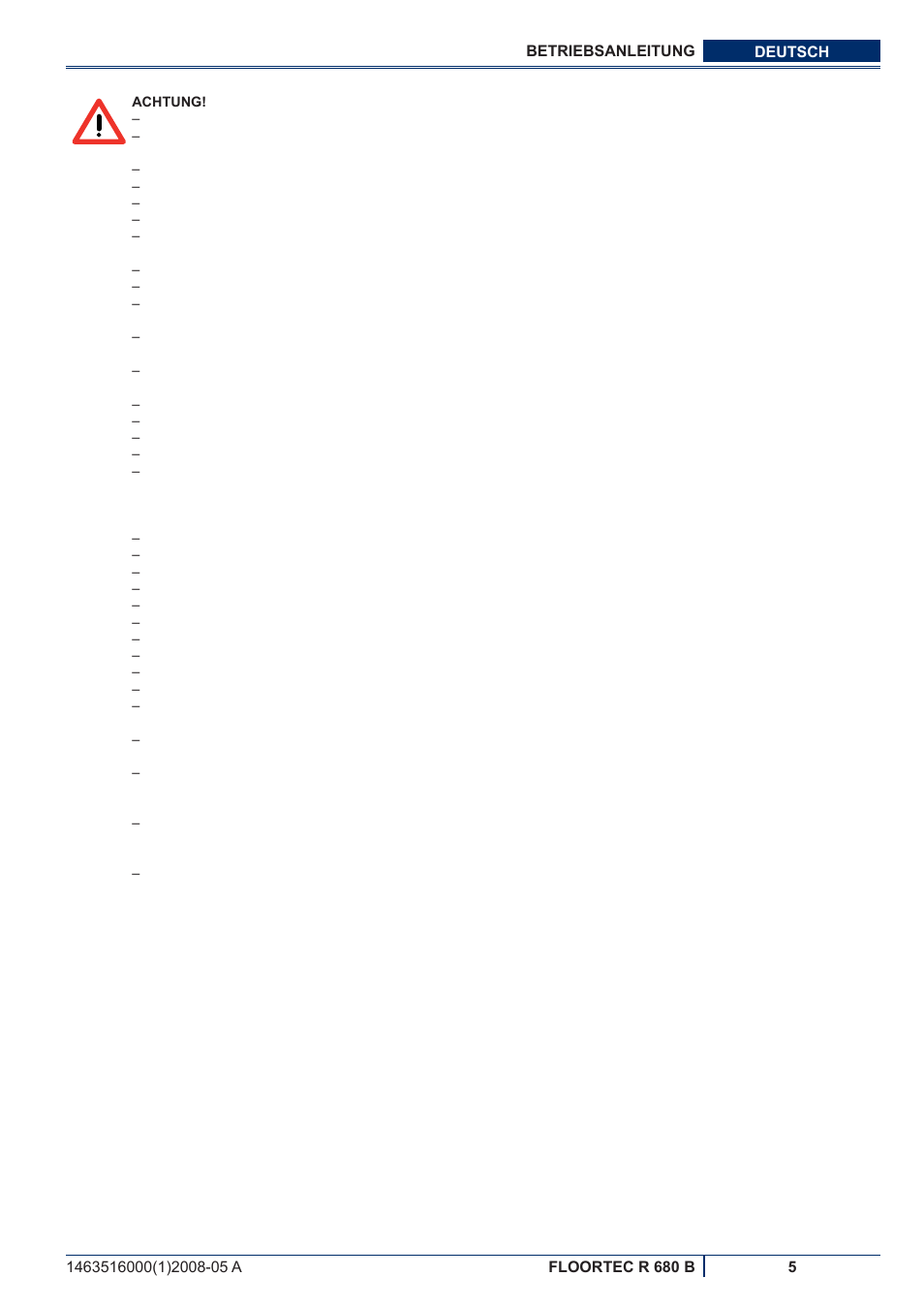 Nilfisk-ALTO R 680 B User Manual | Page 7 / 124