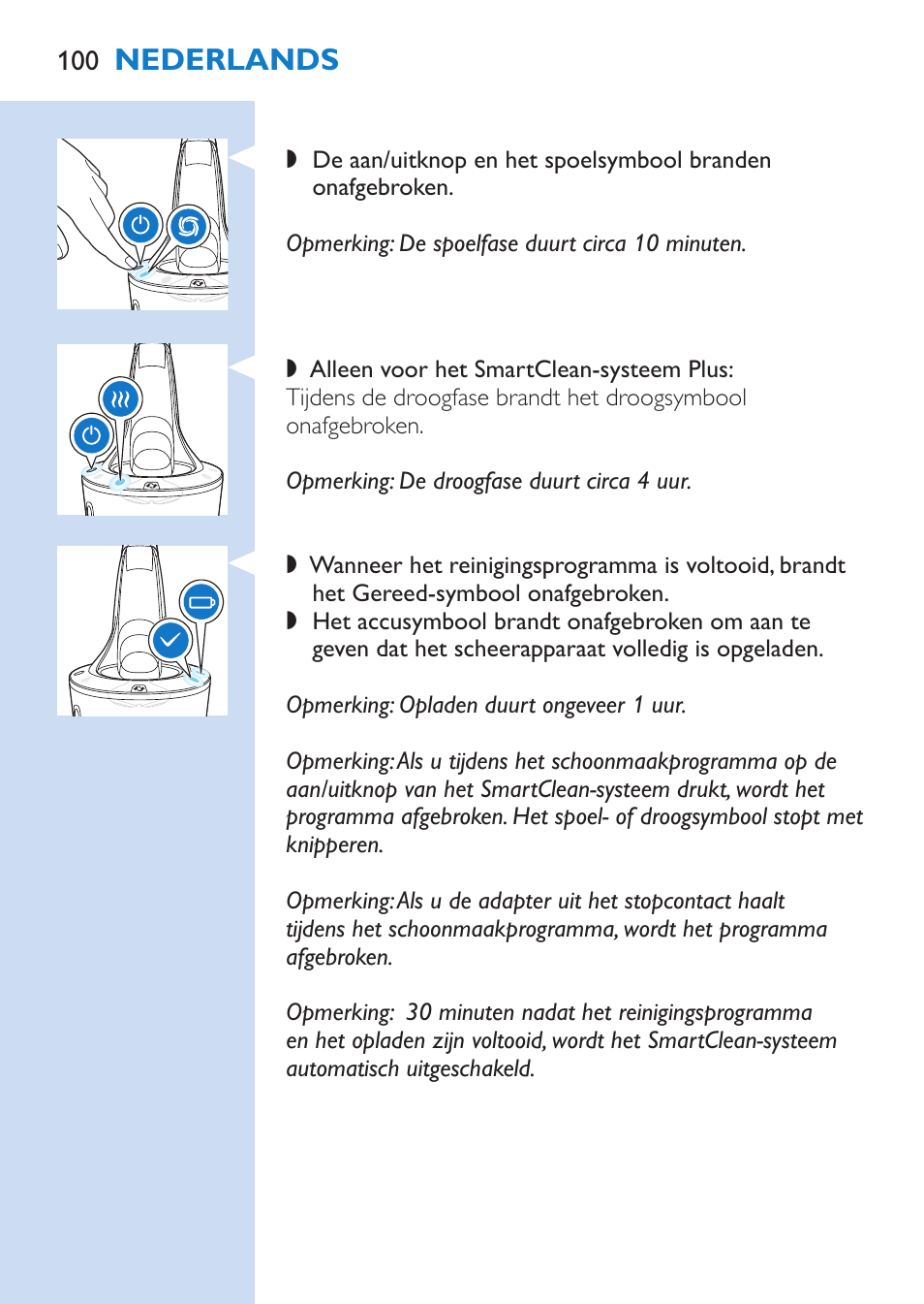 Nederlands | Philips SHAVER Series 9000 Nass- und Trockenrasierer User Manual | Page 100 / 158