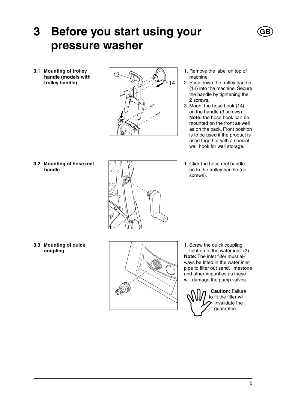 3 before you start using your pressure washer | Nilfisk-ALTO C 120.1 User Manual | Page 5 / 18