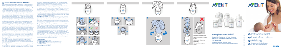 Philips AVENT Flasche User Manual | 2 pages