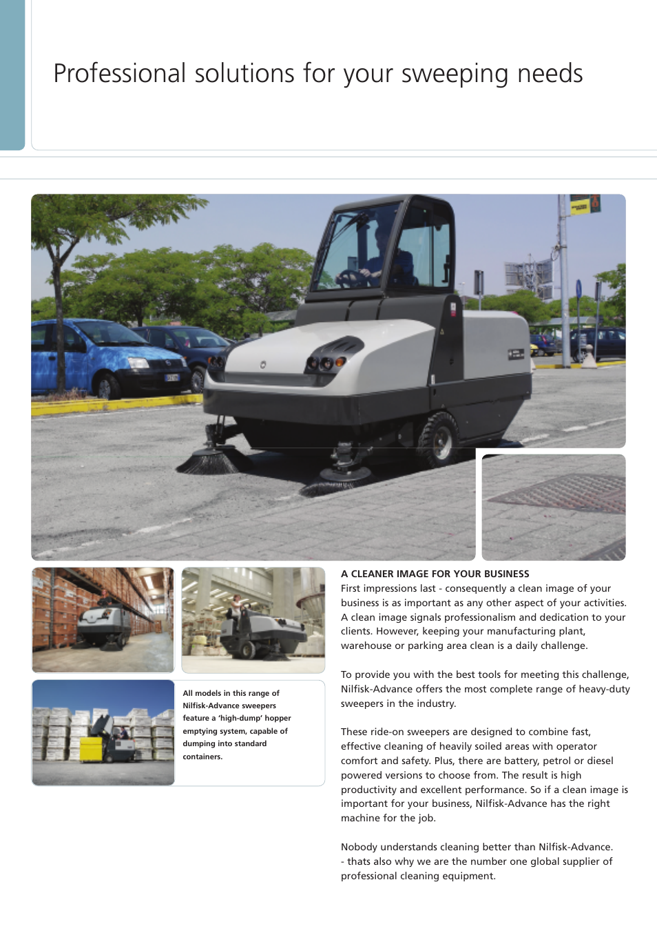 Professional solutions for your sweeping needs | Nilfisk-ALTO SR 1550C User Manual | Page 4 / 6