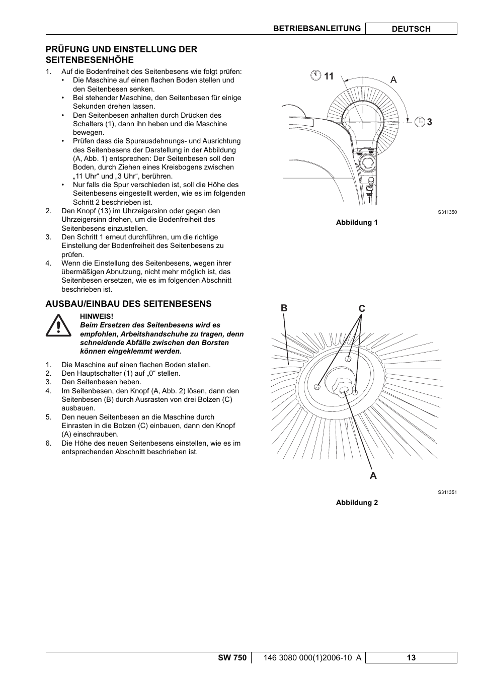 Bc a | Nilfisk-ALTO SW 750 User Manual | Page 15 / 76