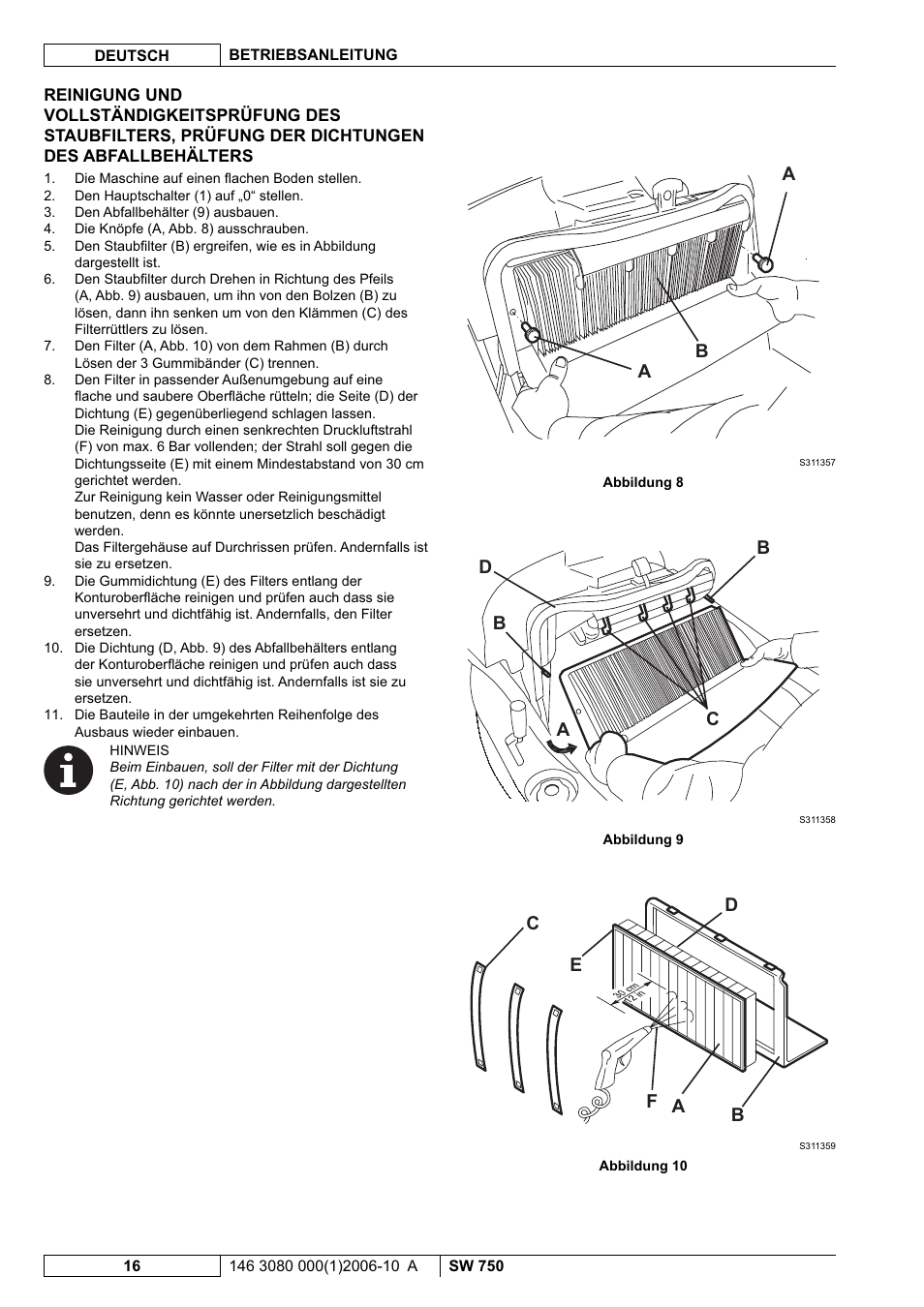 Nilfisk-ALTO SW 750 User Manual | Page 18 / 76