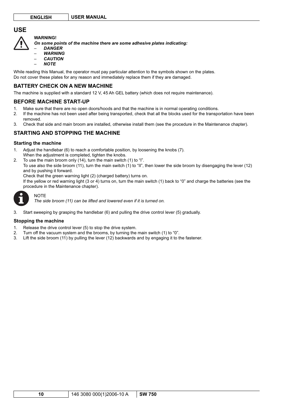 Nilfisk-ALTO SW 750 User Manual | Page 48 / 76