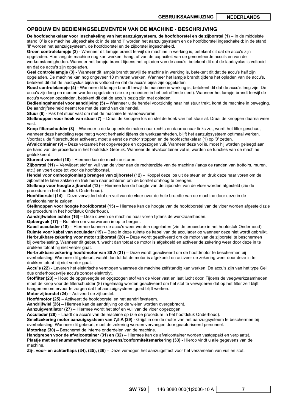 Nilfisk-ALTO SW 750 User Manual | Page 63 / 76