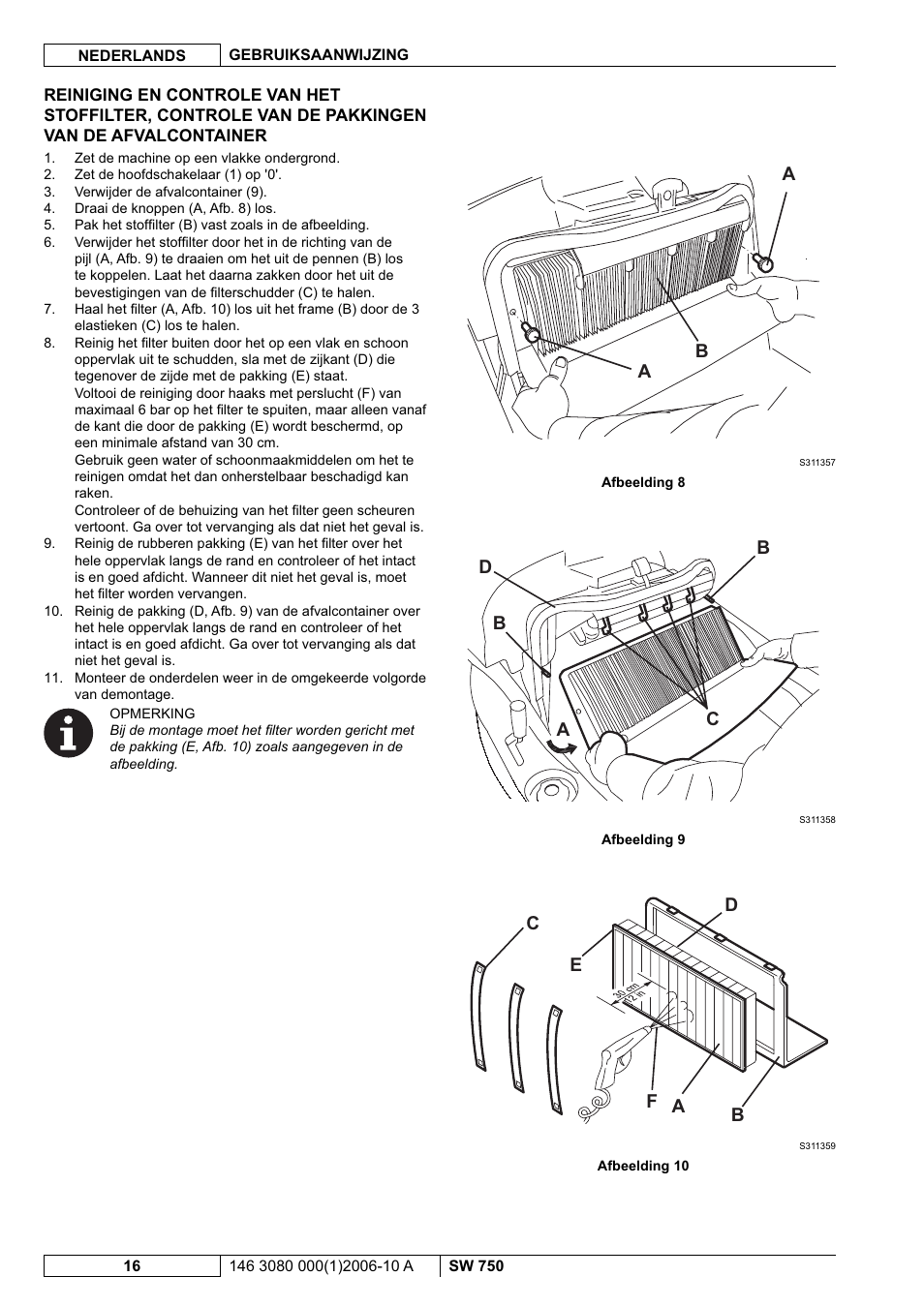 Nilfisk-ALTO SW 750 User Manual | Page 72 / 76