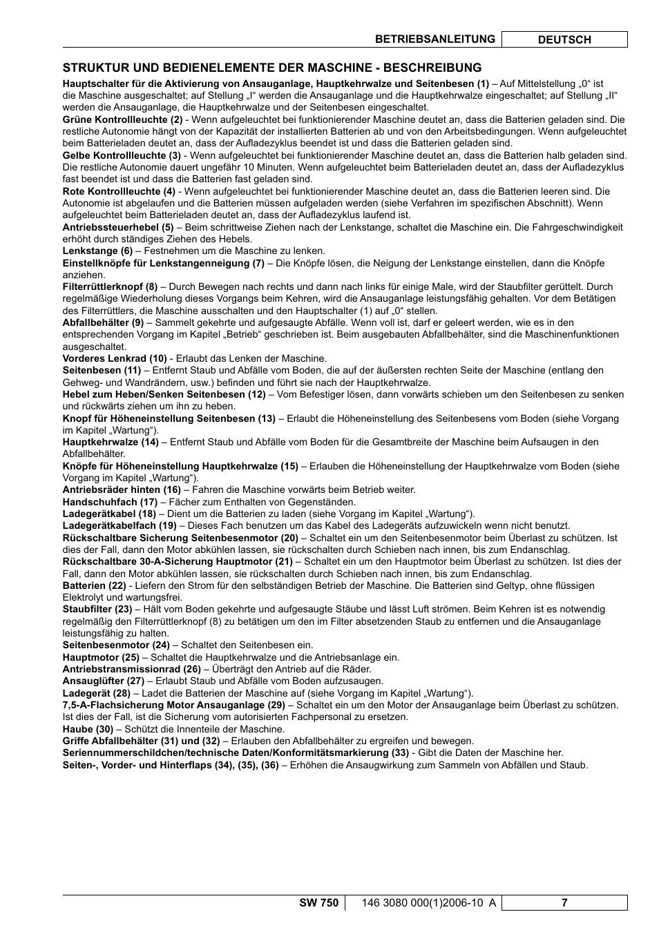 Nilfisk-ALTO SW 750 User Manual | Page 9 / 76