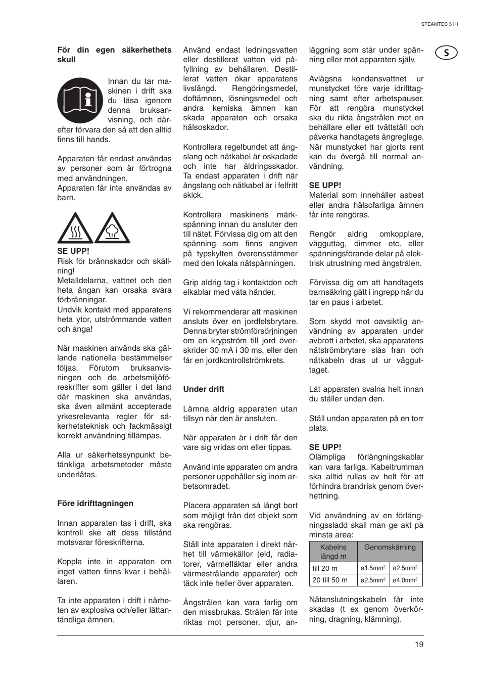 Nilfisk-ALTO STEAMTEC 5 IH User Manual | Page 21 / 72