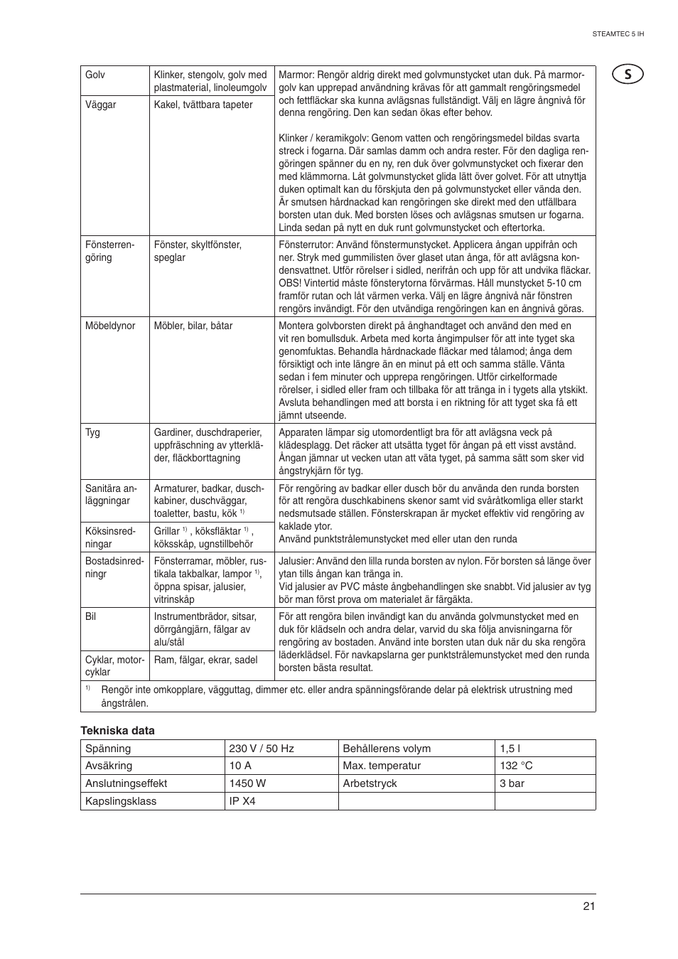 Nilfisk-ALTO STEAMTEC 5 IH User Manual | Page 23 / 72