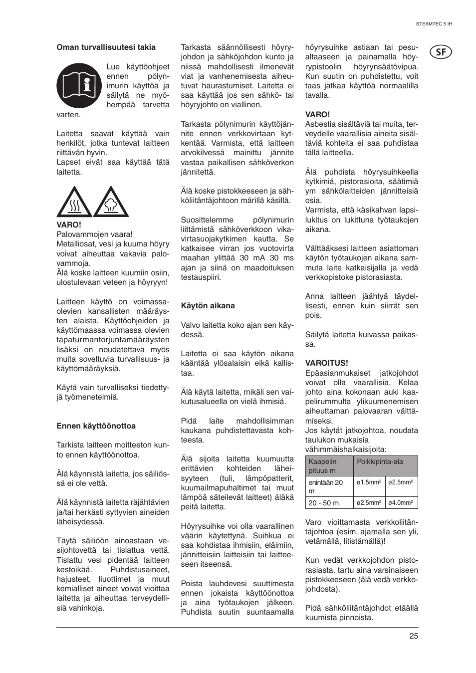 Nilfisk-ALTO STEAMTEC 5 IH User Manual | Page 27 / 72