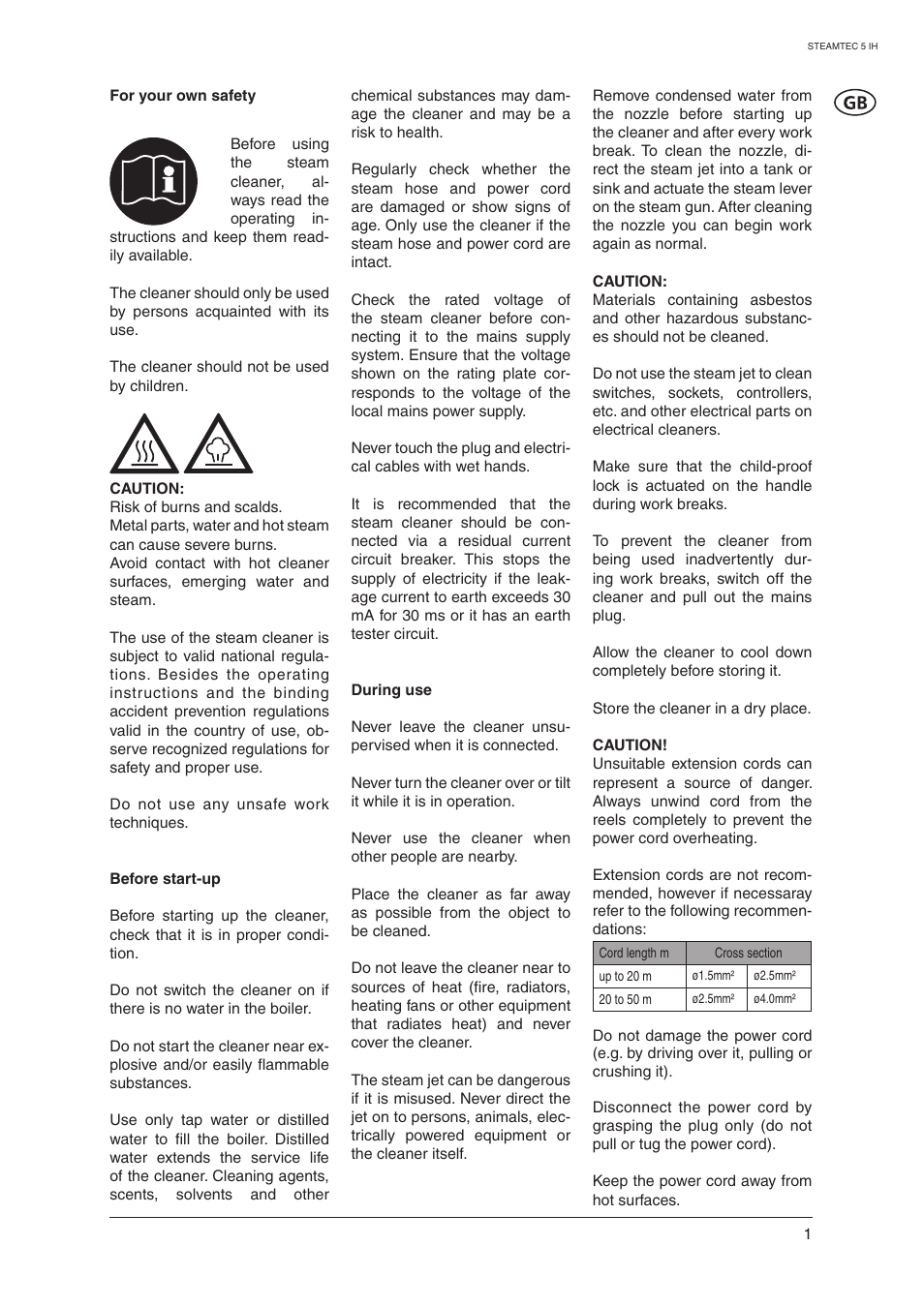 Nilfisk-ALTO STEAMTEC 5 IH User Manual | Page 3 / 72