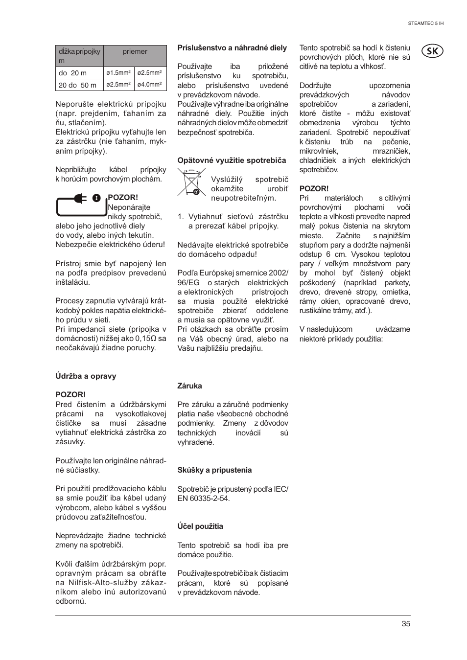 Nilfisk-ALTO STEAMTEC 5 IH User Manual | Page 37 / 72