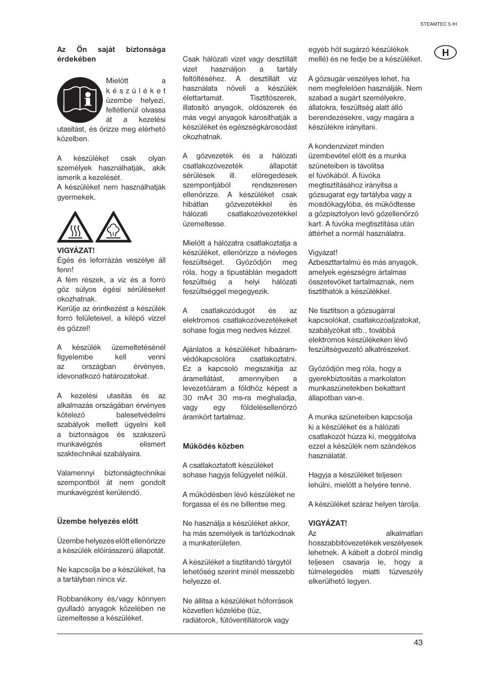 Nilfisk-ALTO STEAMTEC 5 IH User Manual | Page 45 / 72