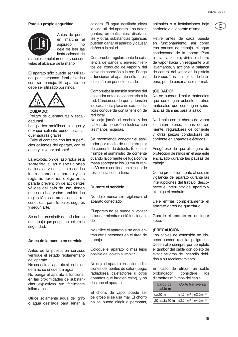 Nilfisk-ALTO STEAMTEC 5 IH User Manual | Page 51 / 72