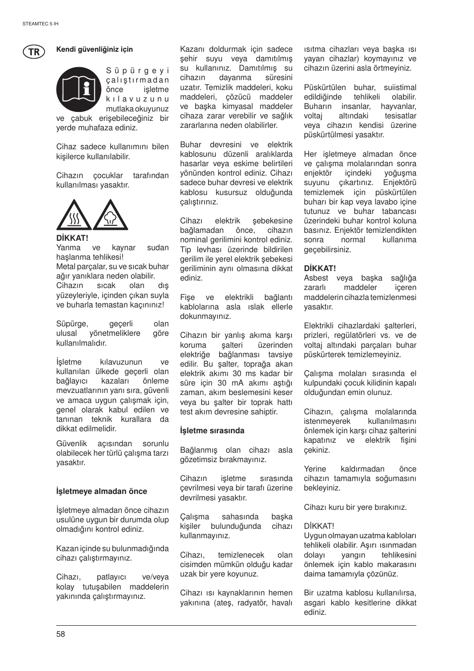 Nilfisk-ALTO STEAMTEC 5 IH User Manual | Page 60 / 72