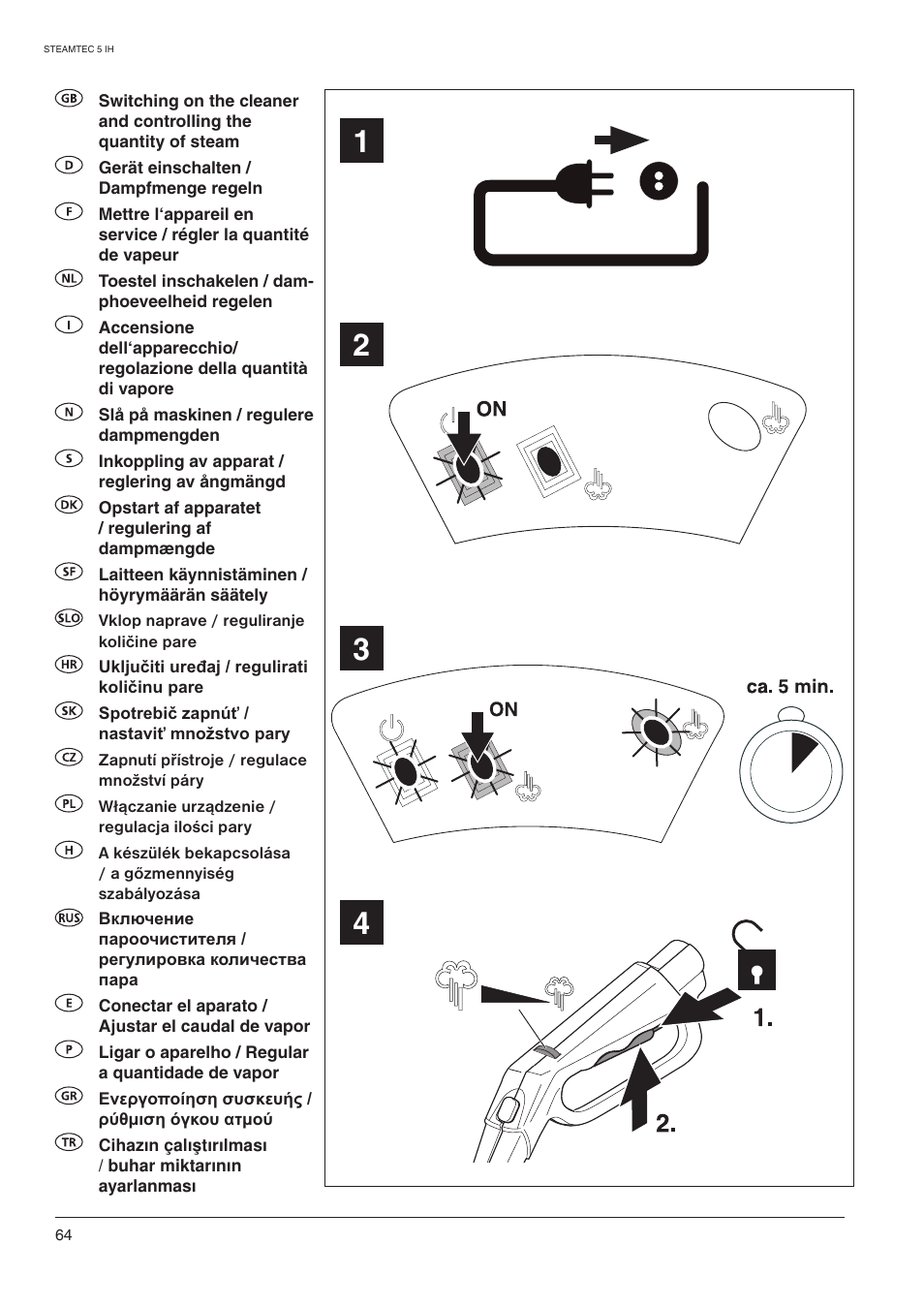 Nilfisk-ALTO STEAMTEC 5 IH User Manual | Page 66 / 72