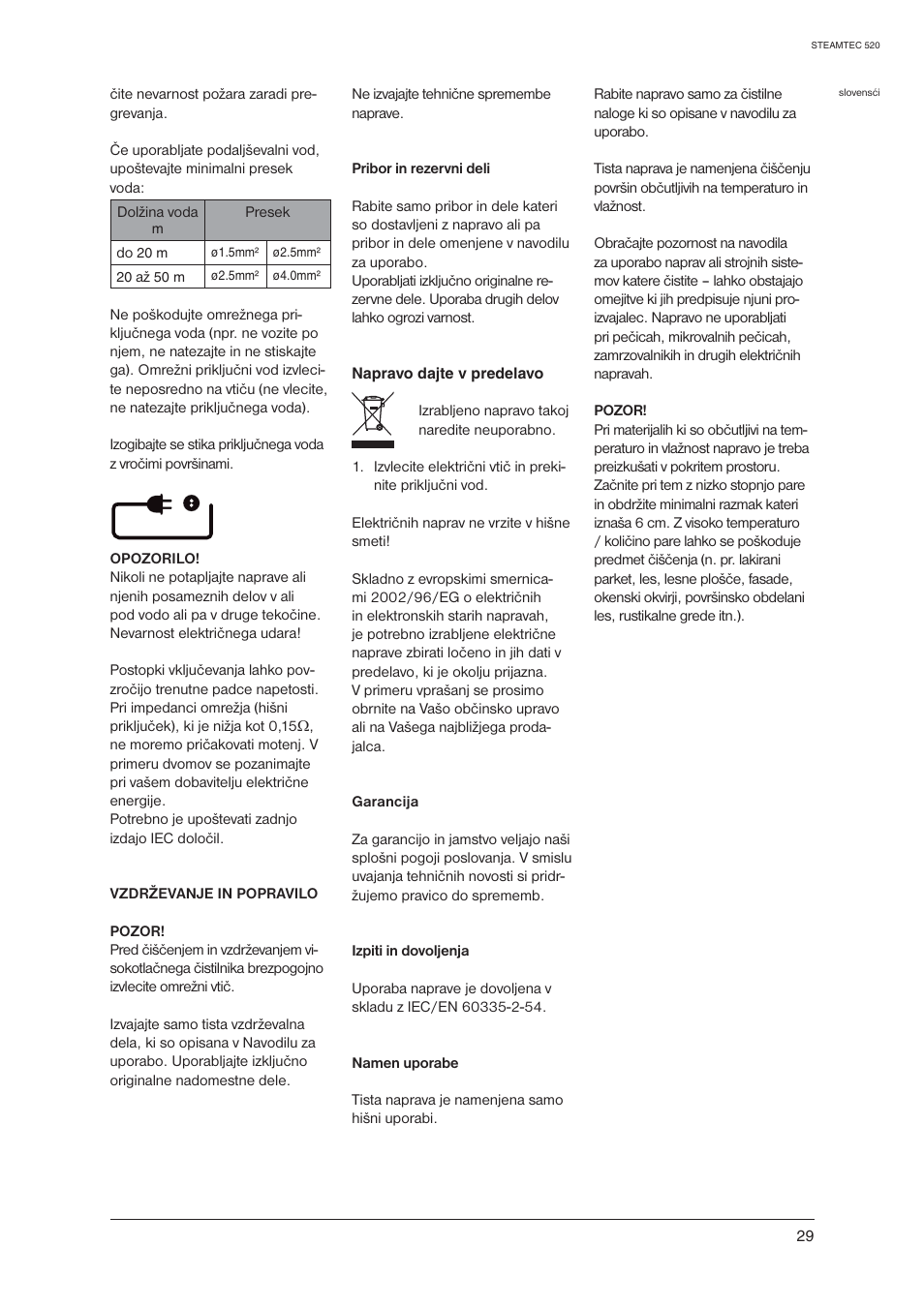 Nilfisk-ALTO STEAMTEC 520 User Manual | Page 31 / 81