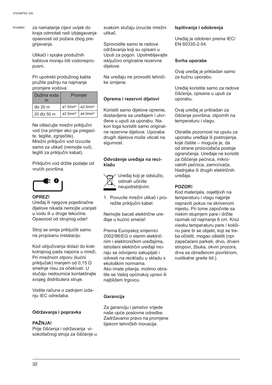 Nilfisk-ALTO STEAMTEC 520 User Manual | Page 34 / 81