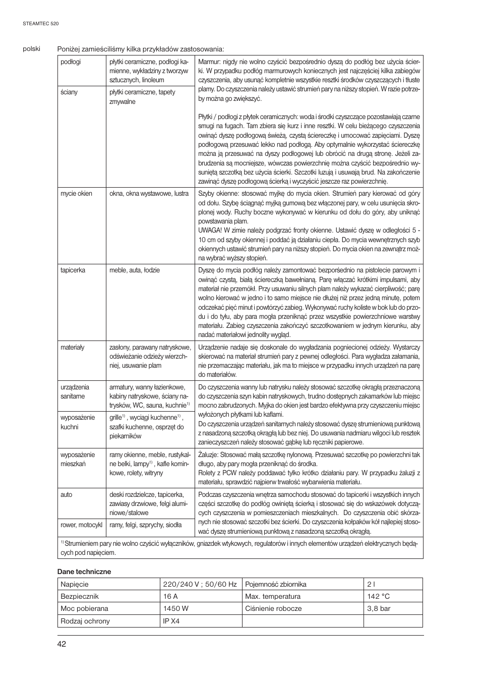 Nilfisk-ALTO STEAMTEC 520 User Manual | Page 44 / 81