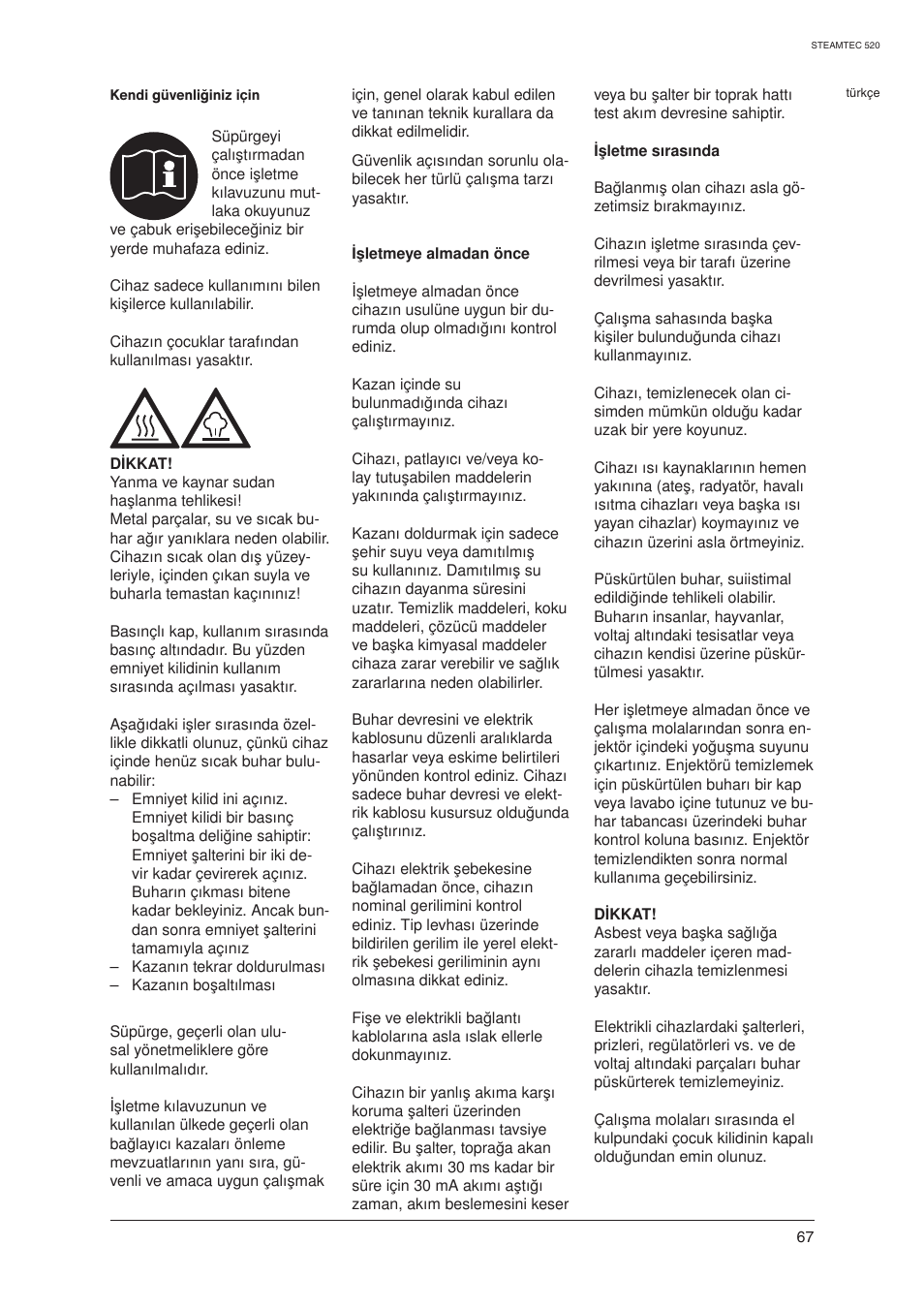Nilfisk-ALTO STEAMTEC 520 User Manual | Page 69 / 81