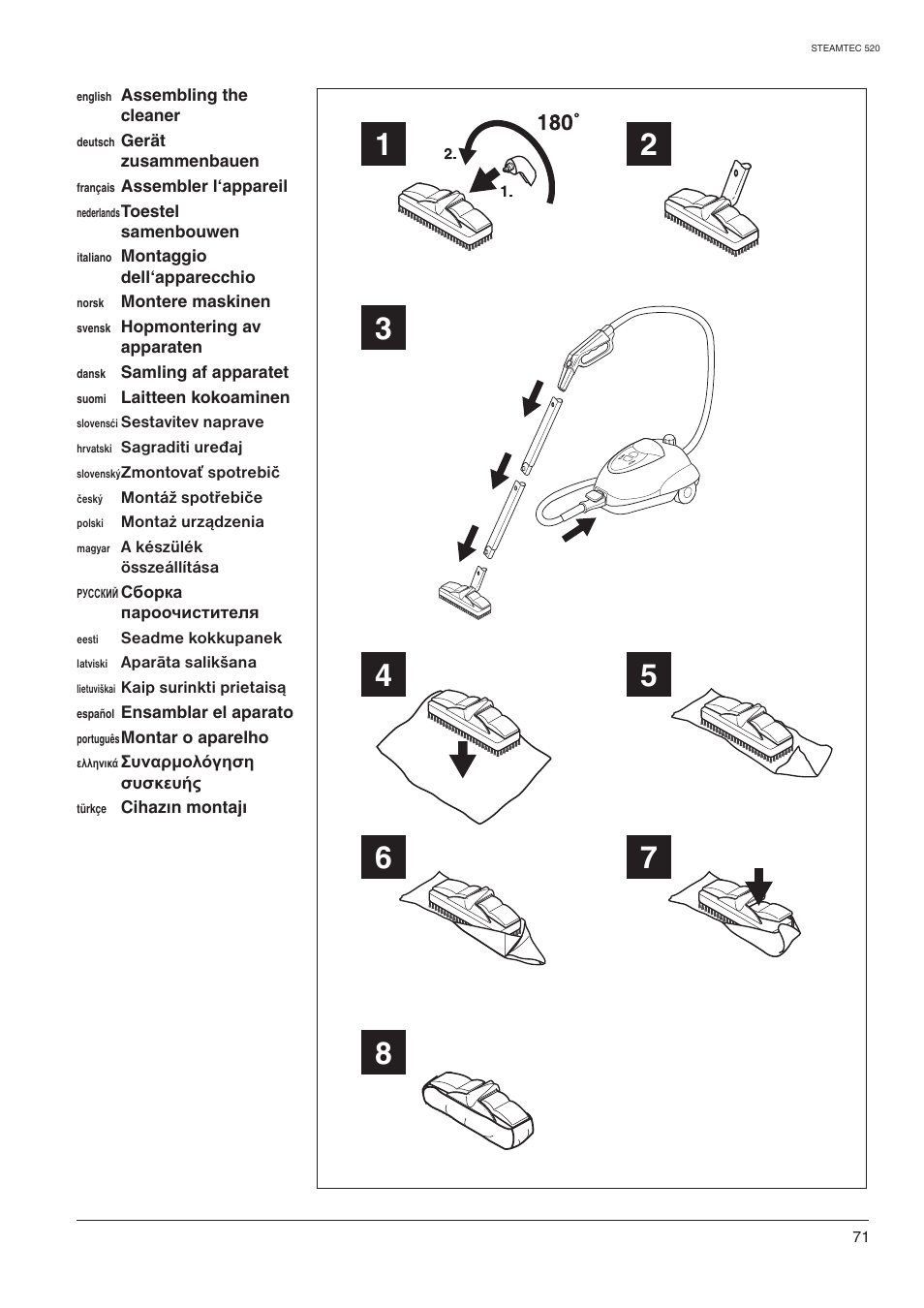 Nilfisk-ALTO STEAMTEC 520 User Manual | Page 73 / 81