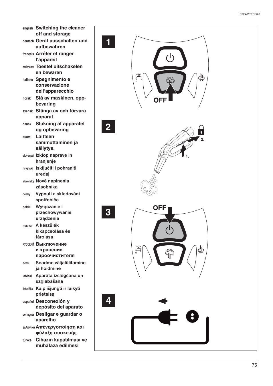Nilfisk-ALTO STEAMTEC 520 User Manual | Page 77 / 81
