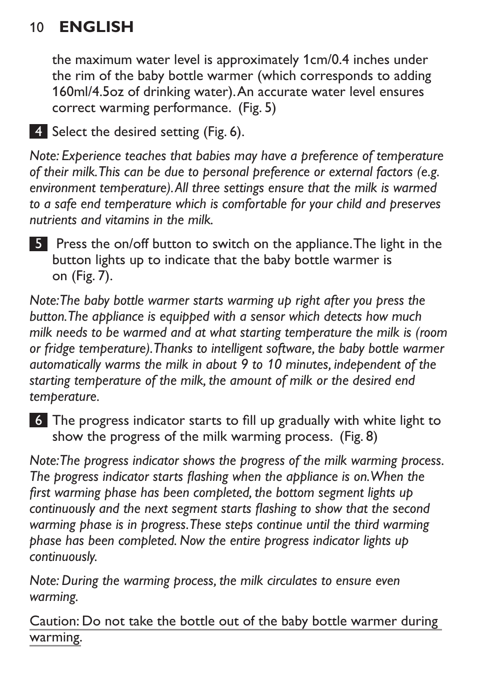 Philips AVENT Baby-Fläschchenwärmer User Manual | Page 10 / 64
