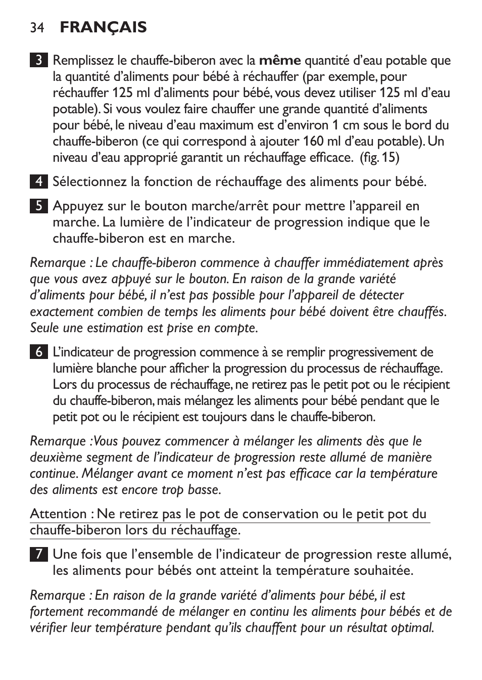 Philips AVENT Baby-Fläschchenwärmer User Manual | Page 34 / 64