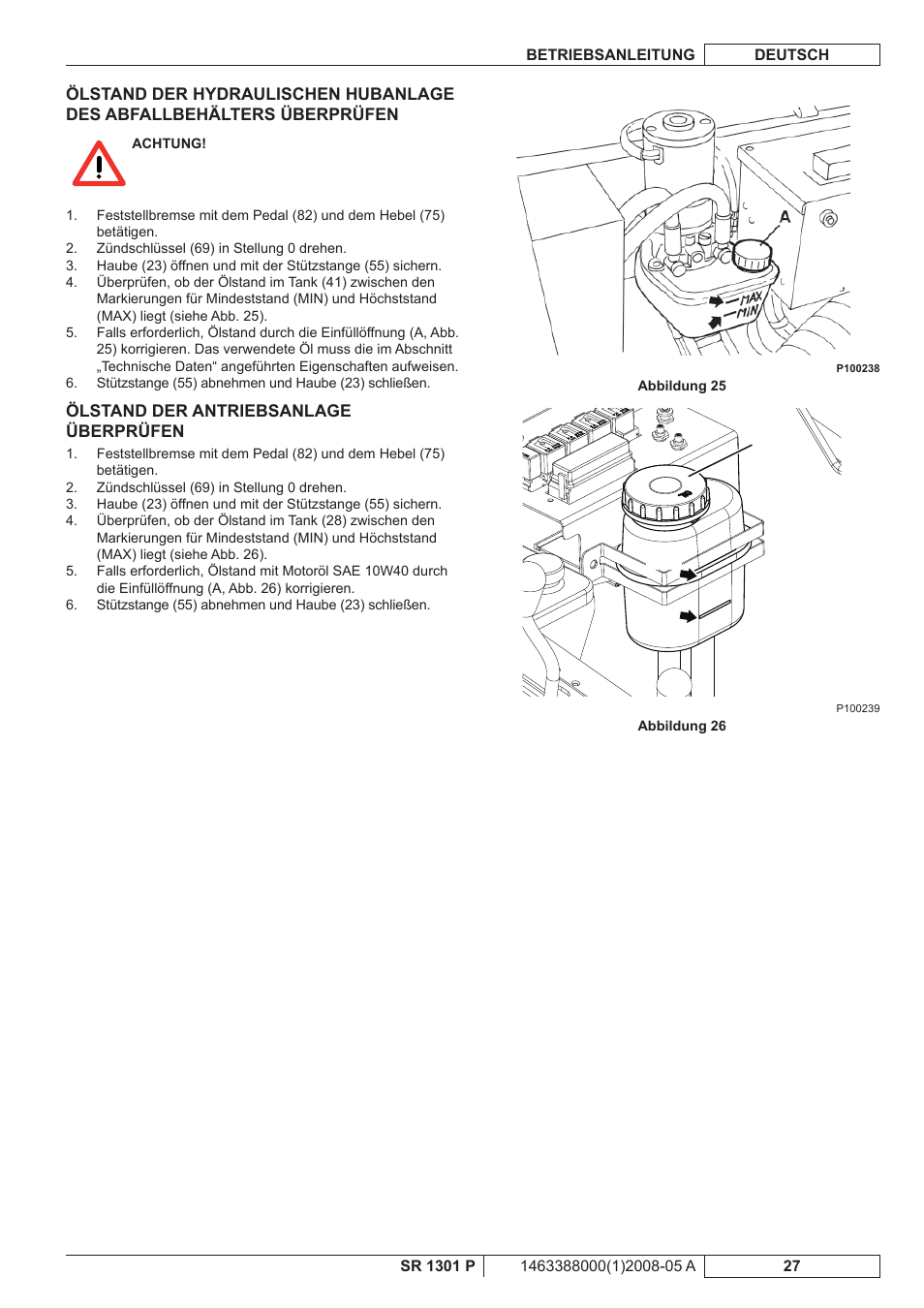 Nilfisk-ALTO SR 1301 P User Manual | Page 29 / 132