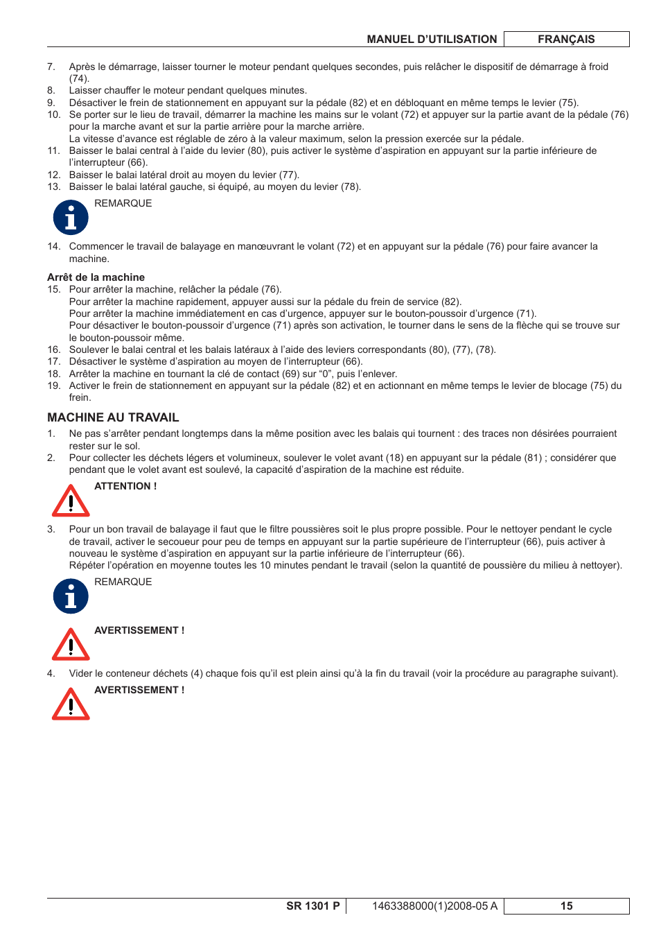 Nilfisk-ALTO SR 1301 P User Manual | Page 49 / 132