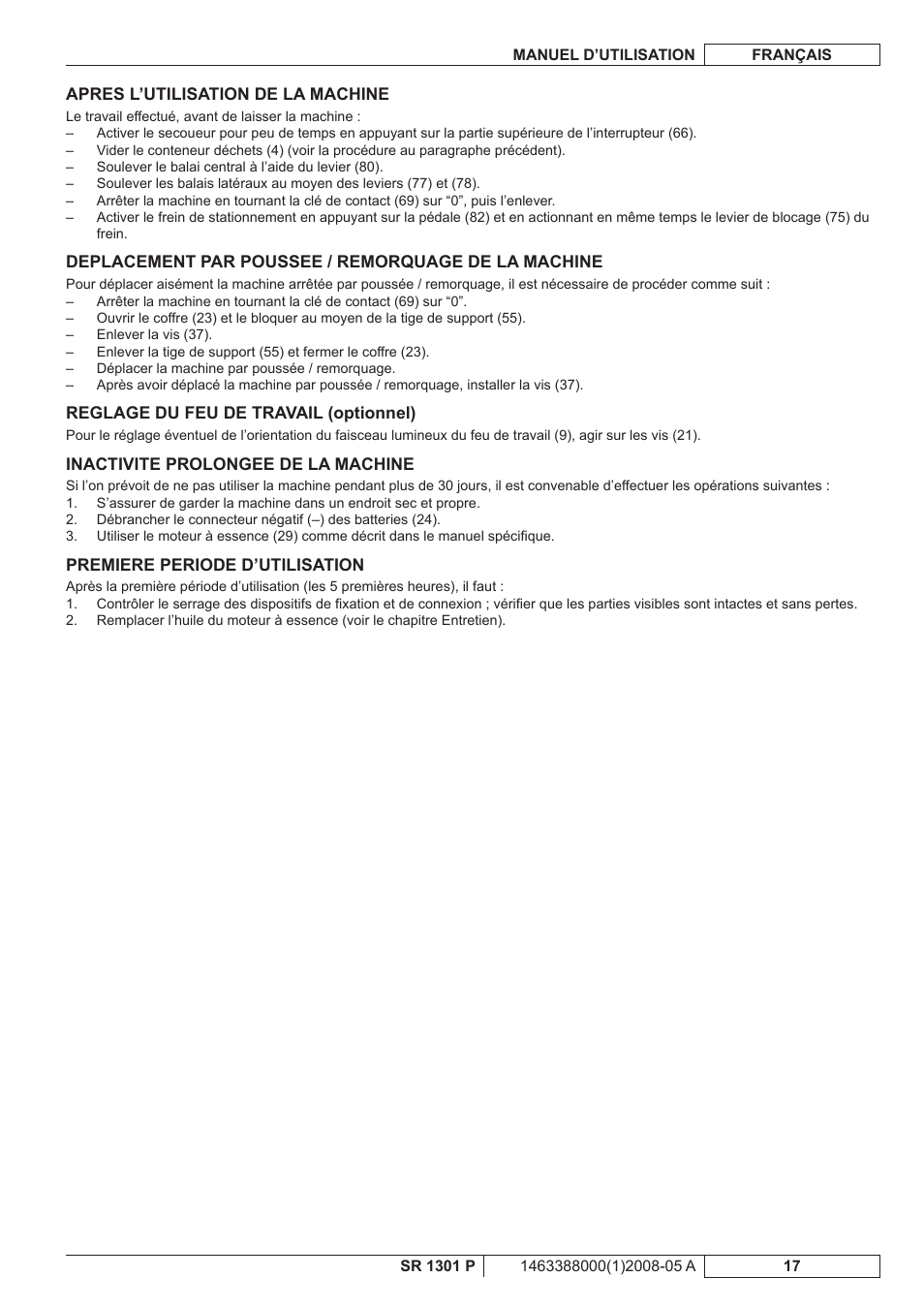 Nilfisk-ALTO SR 1301 P User Manual | Page 51 / 132