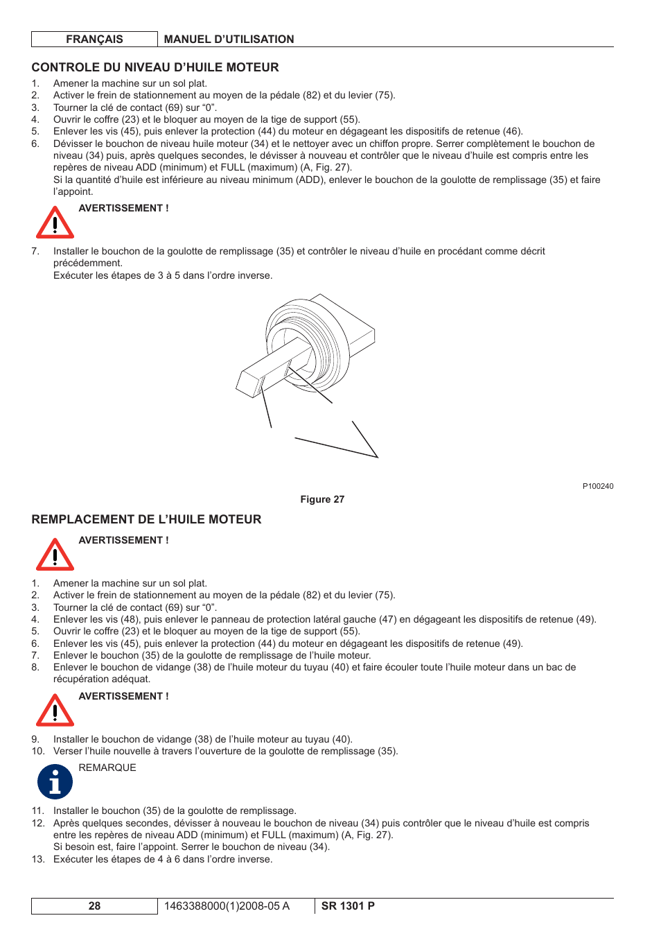 Nilfisk-ALTO SR 1301 P User Manual | Page 62 / 132