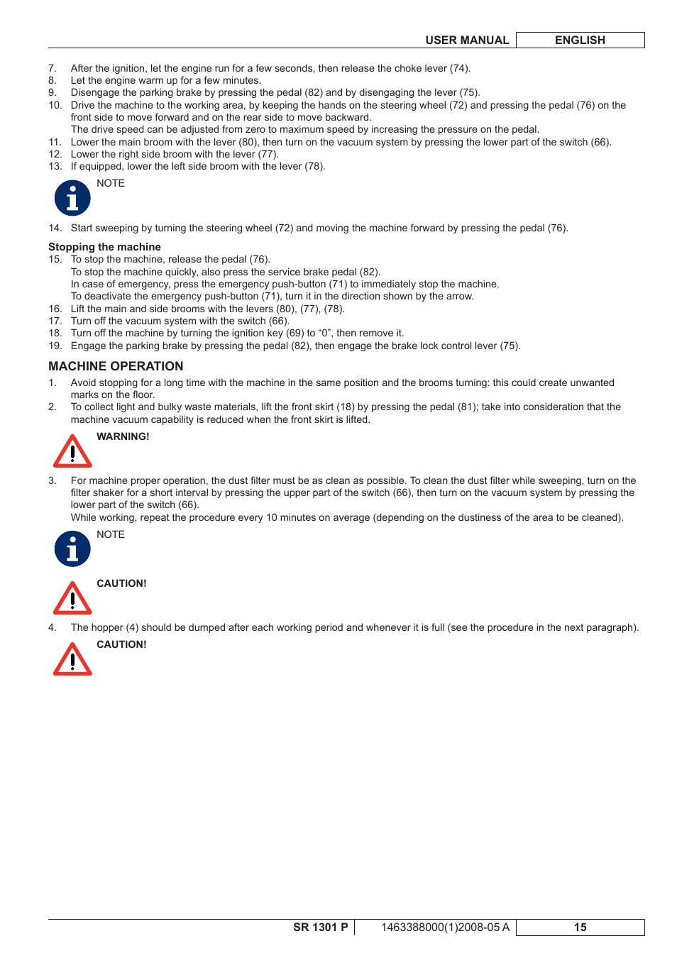 Nilfisk-ALTO SR 1301 P User Manual | Page 81 / 132