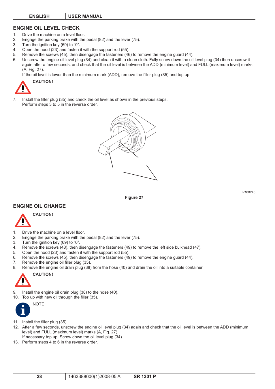 Nilfisk-ALTO SR 1301 P User Manual | Page 94 / 132